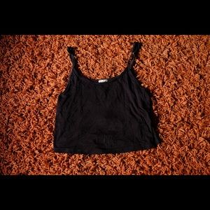 Free People Black Crop Top